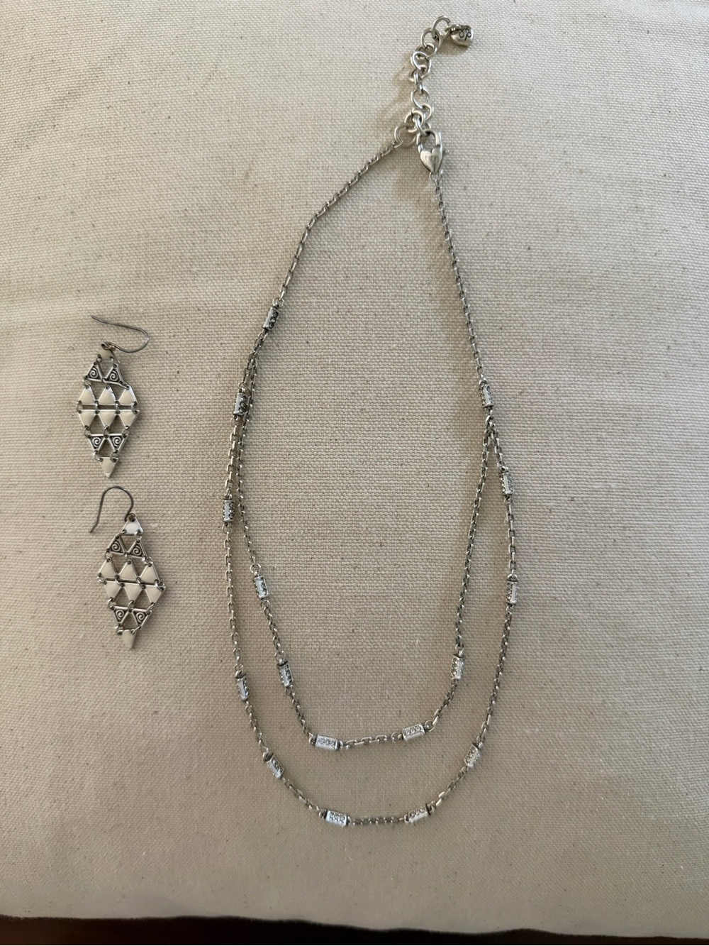 Brighton Mosaic Collection Layered Necklace and Earrings NWOT